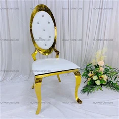 Bröllopsstol i guld rostfritt stål