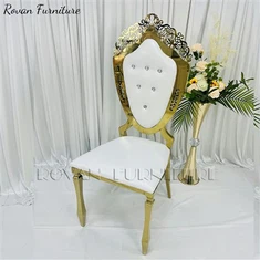 High End Royal Gold matstolar i metall